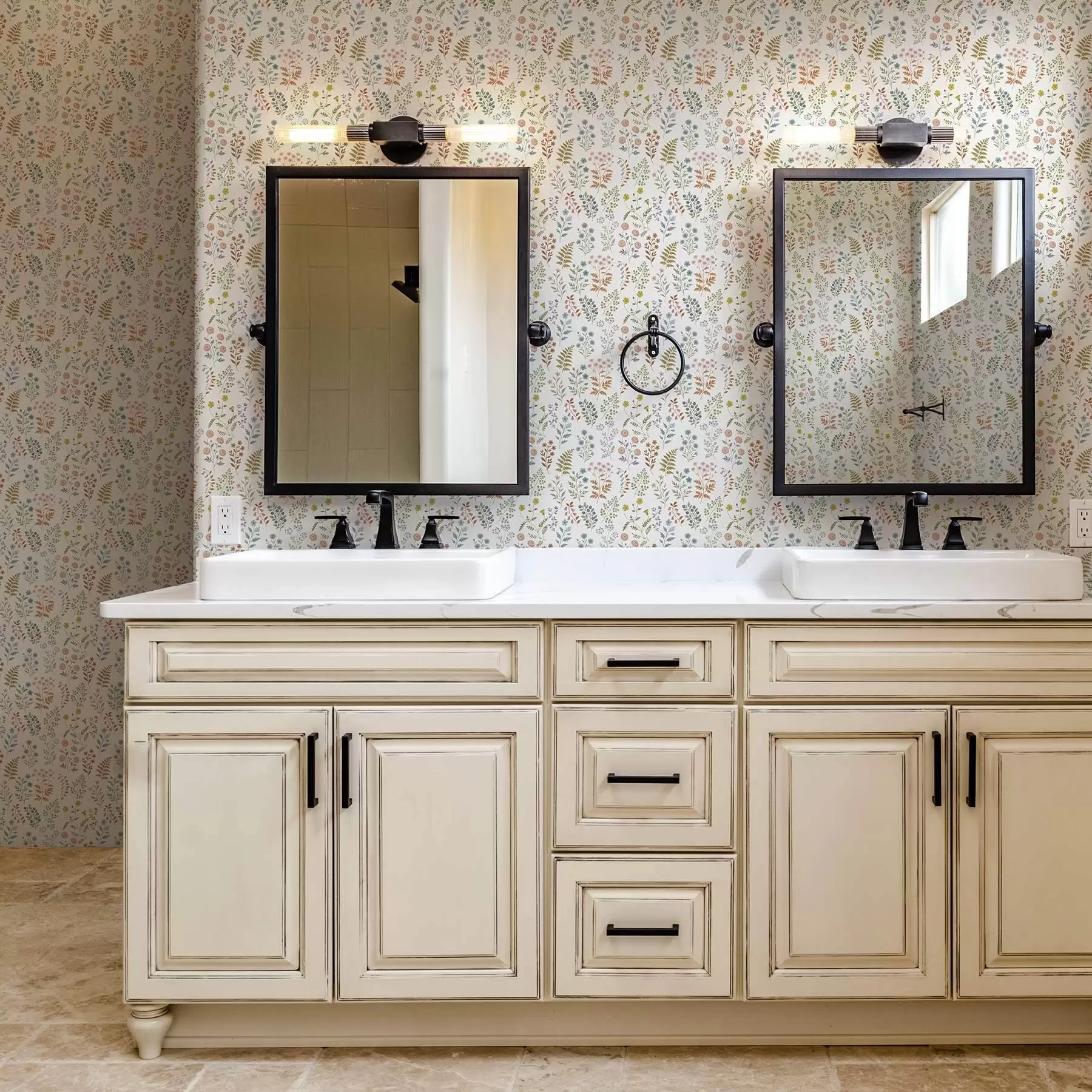 wall murals Colored plants on a white checkered background a00413