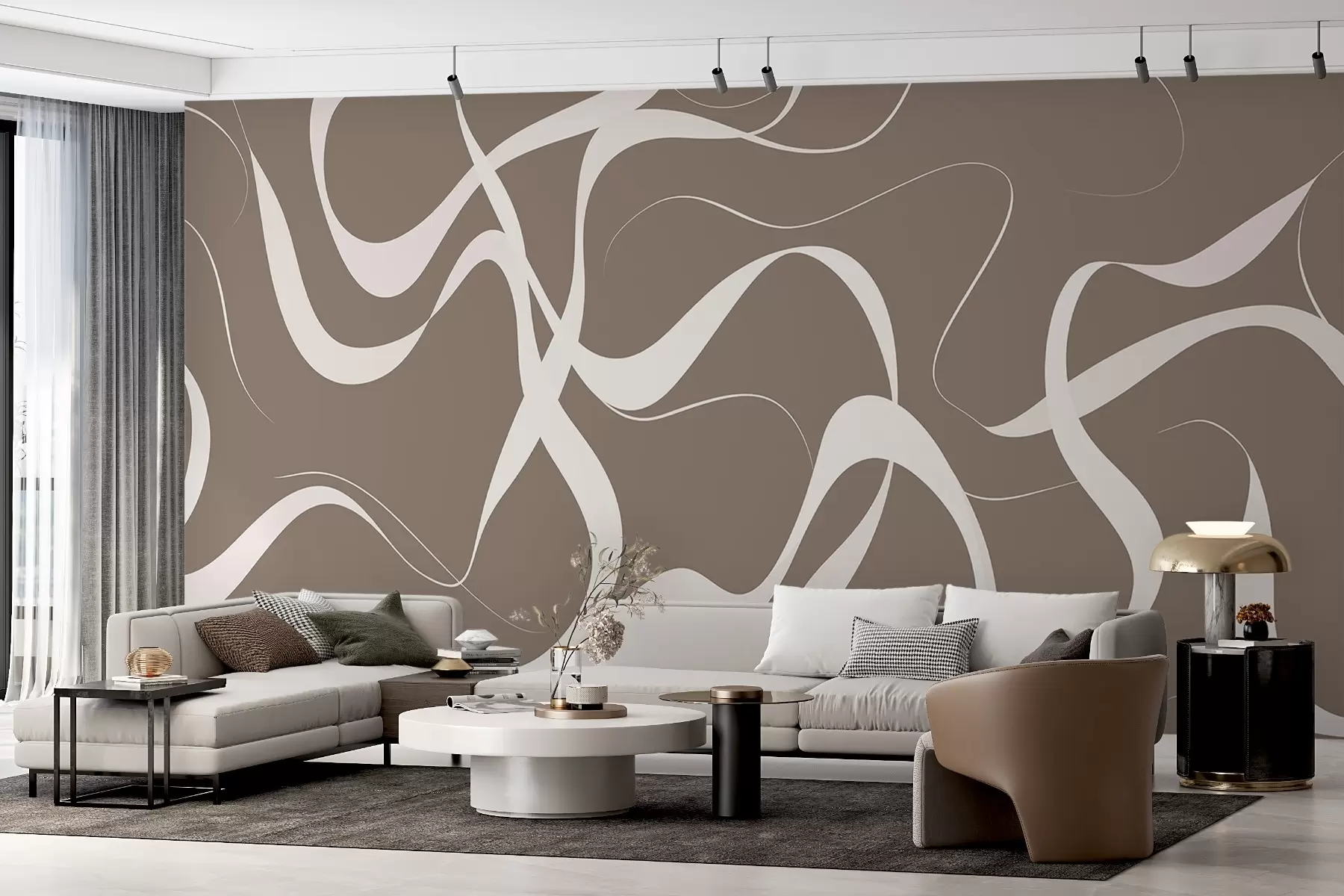 wall murals Wavy lines w04223
