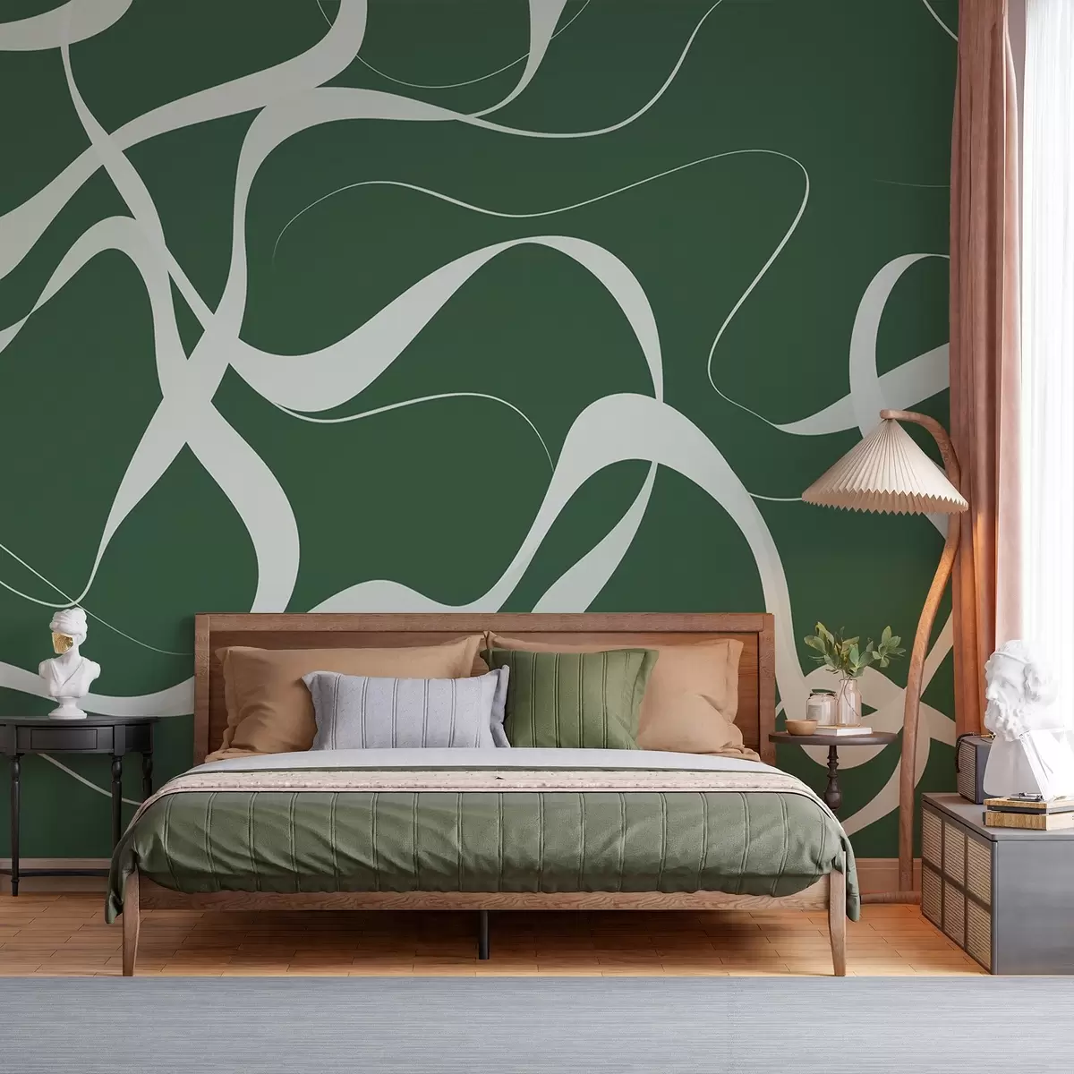 wall murals Wavy lines w04223v2