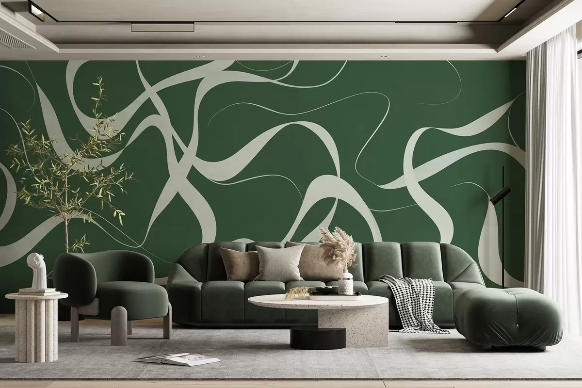 wall murals Wavy lines w04223v2