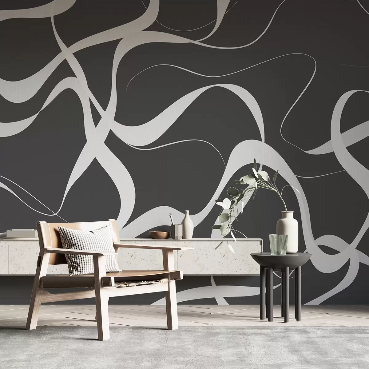 wall murals Wavy lines w04223v1