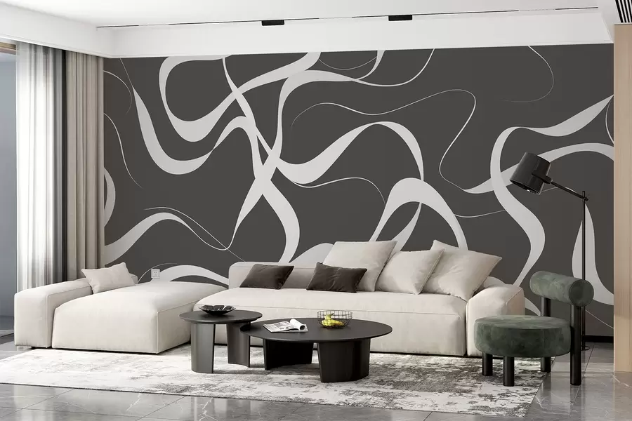 wall murals Wavy lines w04223v1