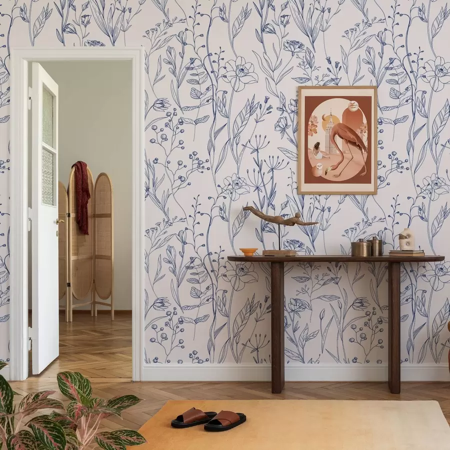 wall murals Minimalist Wildflowers