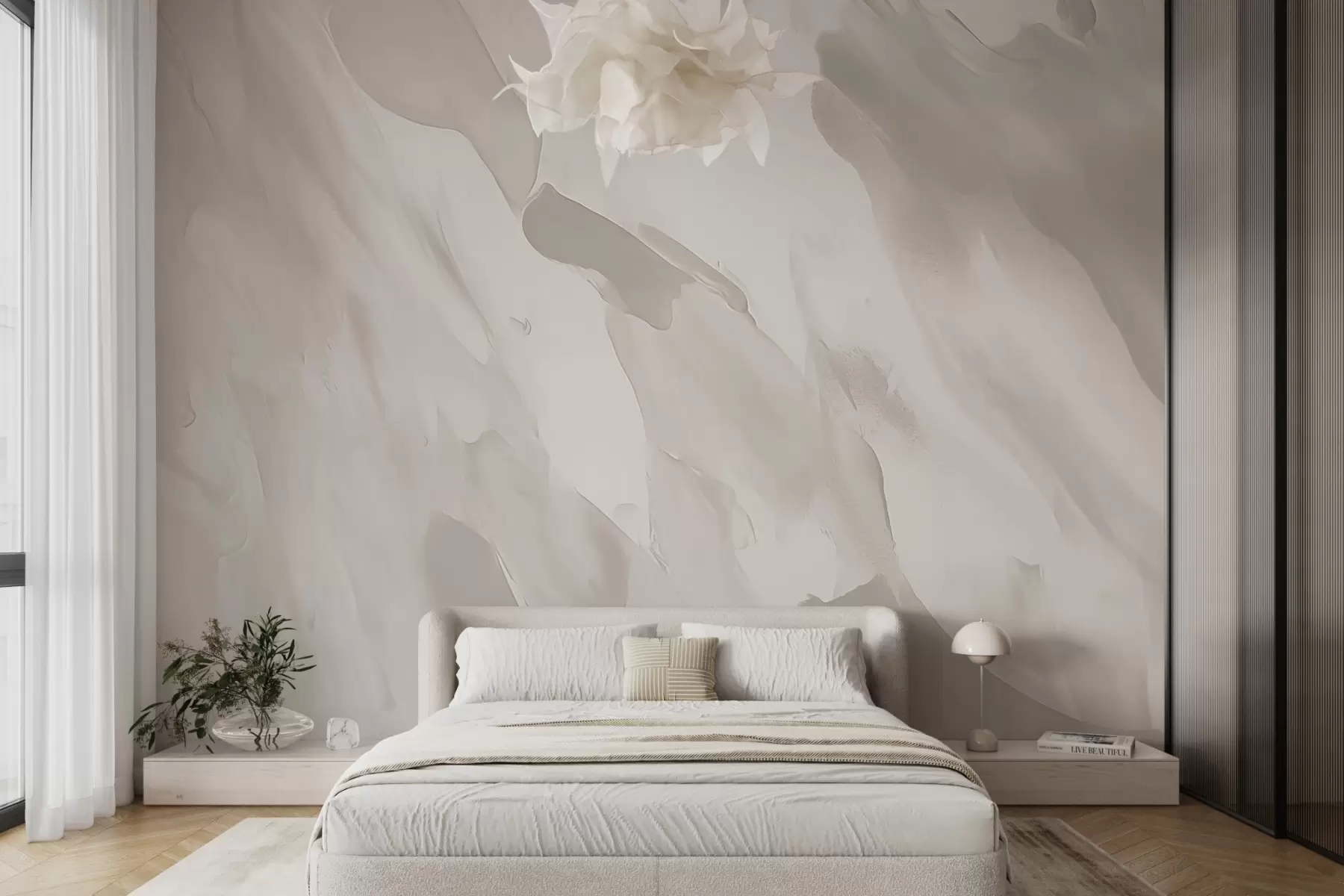 wall murals Brushstrokes on an abstract background with imitation of a worn texture w04287