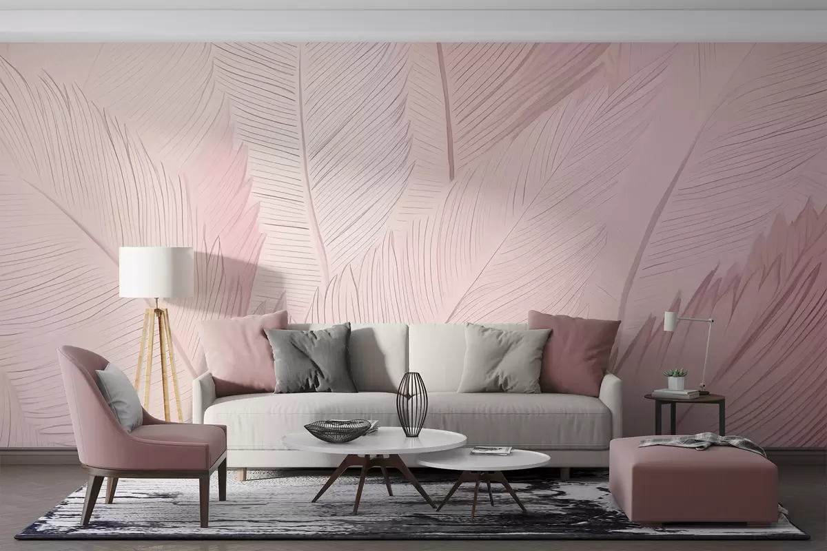 wall murals Fluffy feathers w04289v1