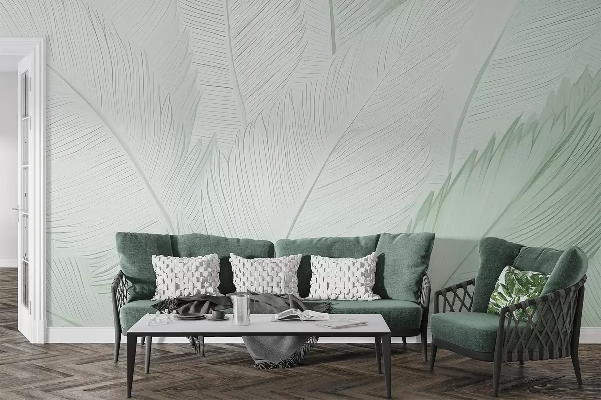 wall murals Fluffy feathers w04289v3