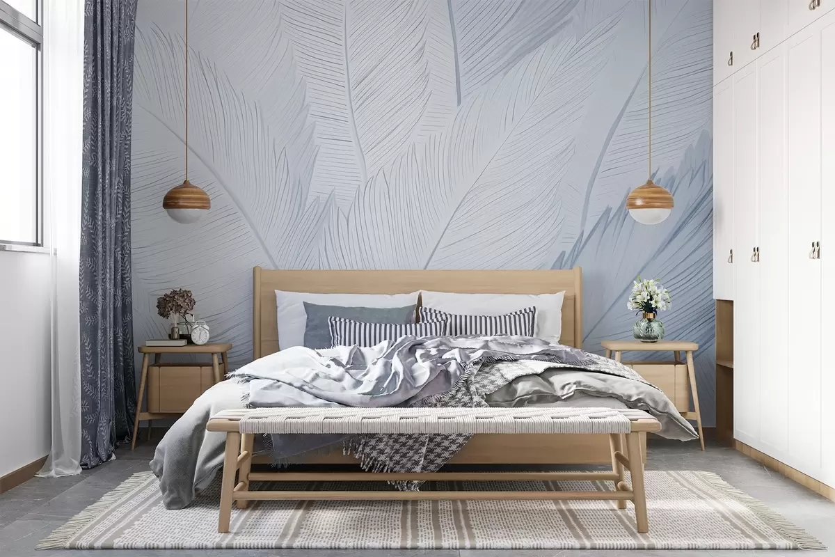 wall murals Fluffy feathers w04289v2