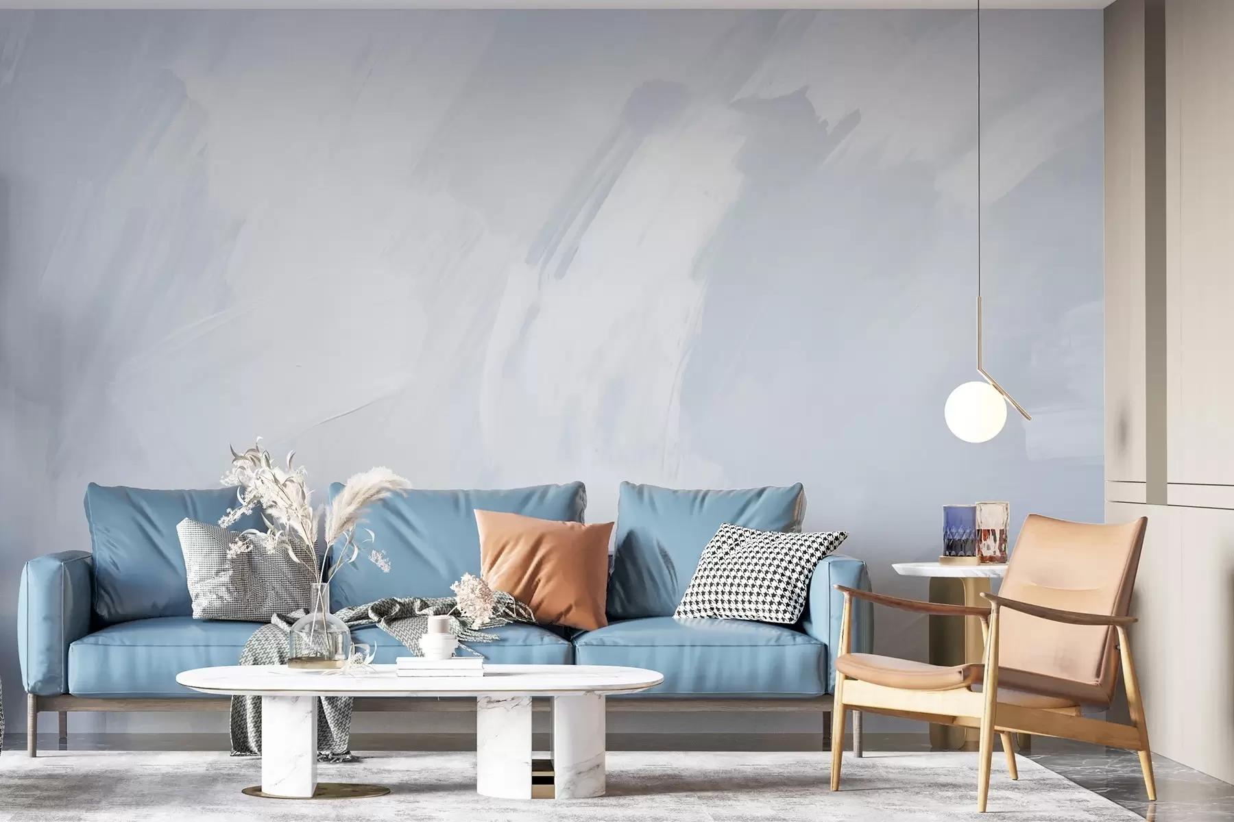 wall murals Abstract strokes  with imitation of a worn texture w04291