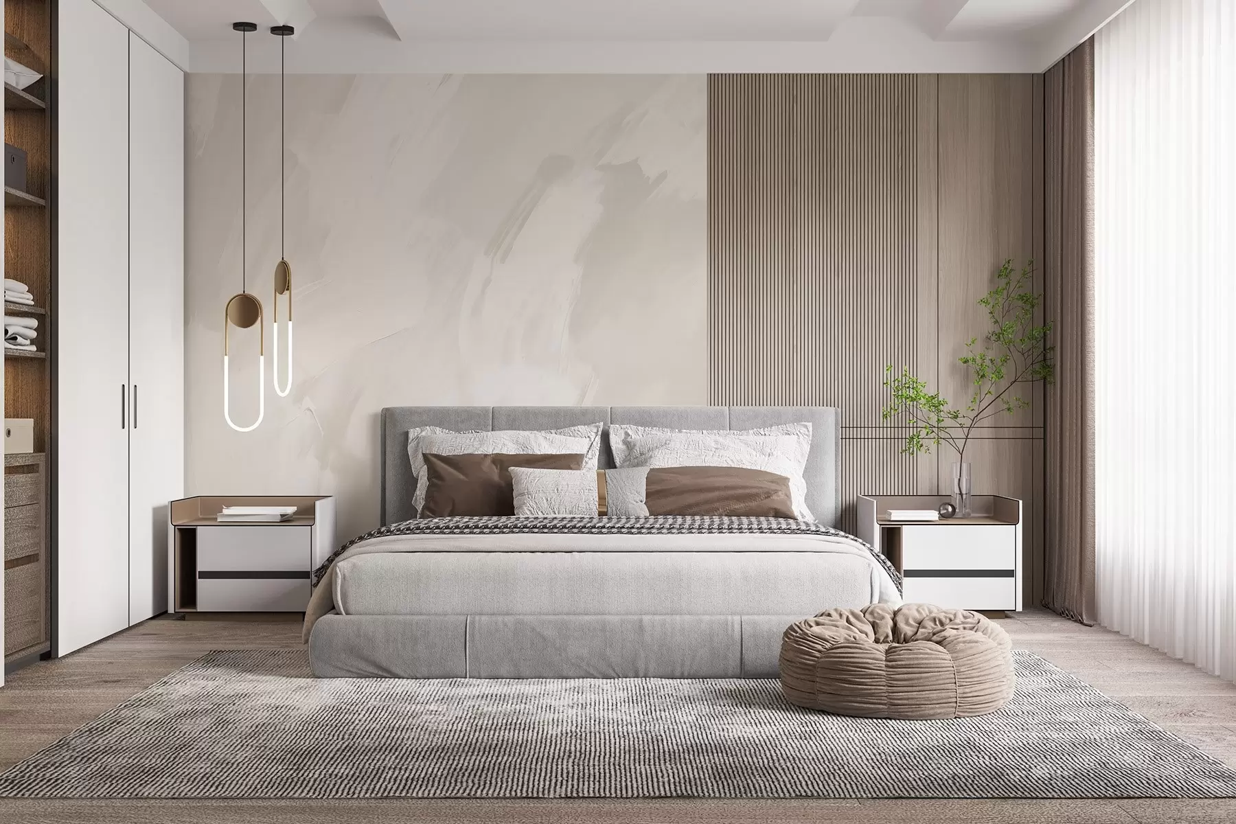 wall murals Abstract strokes  with imitation of a worn texture w04291v2