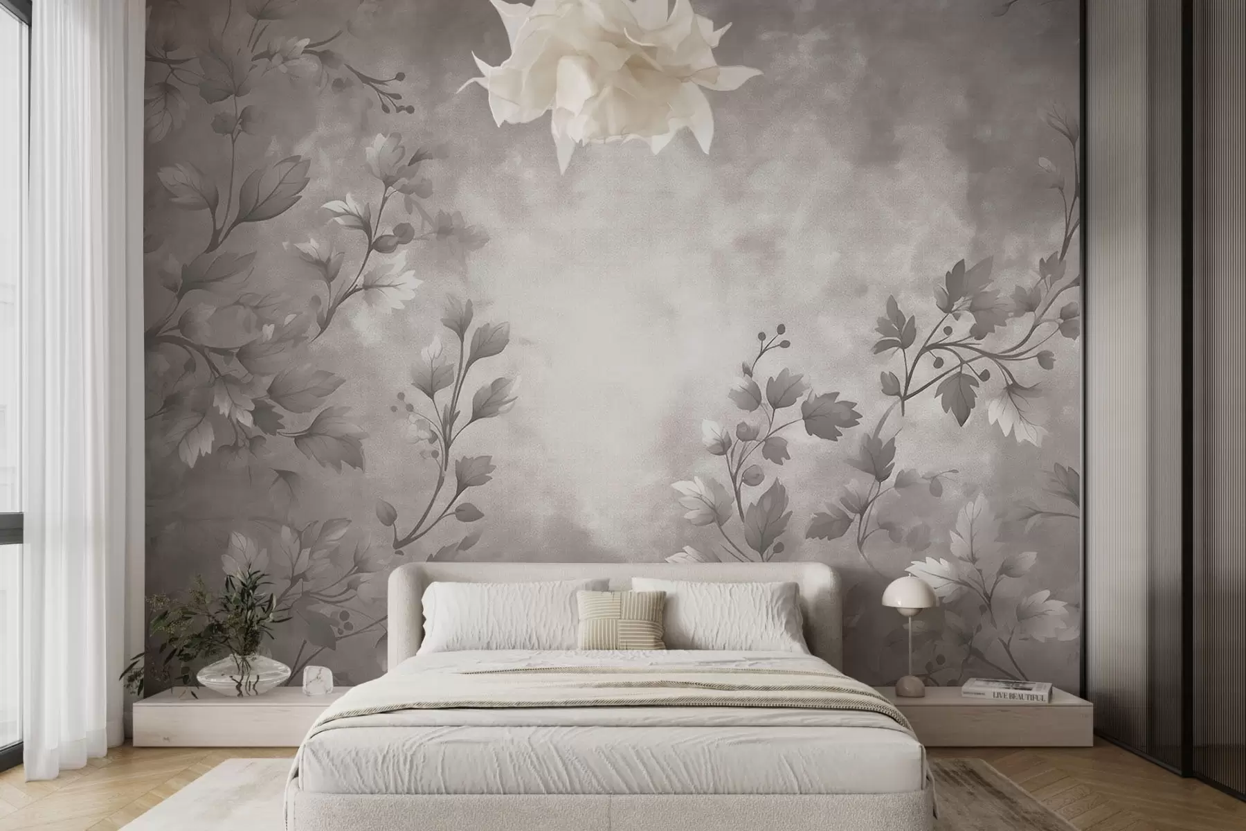 wall murals Abstract branches on an aged background w09179