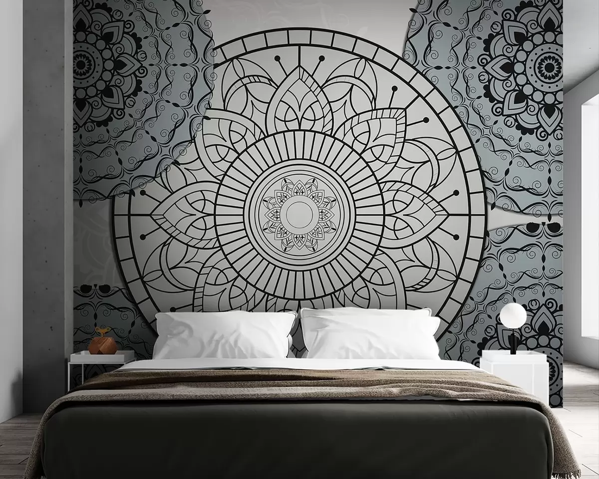wall murals Mandala in light tones w09182