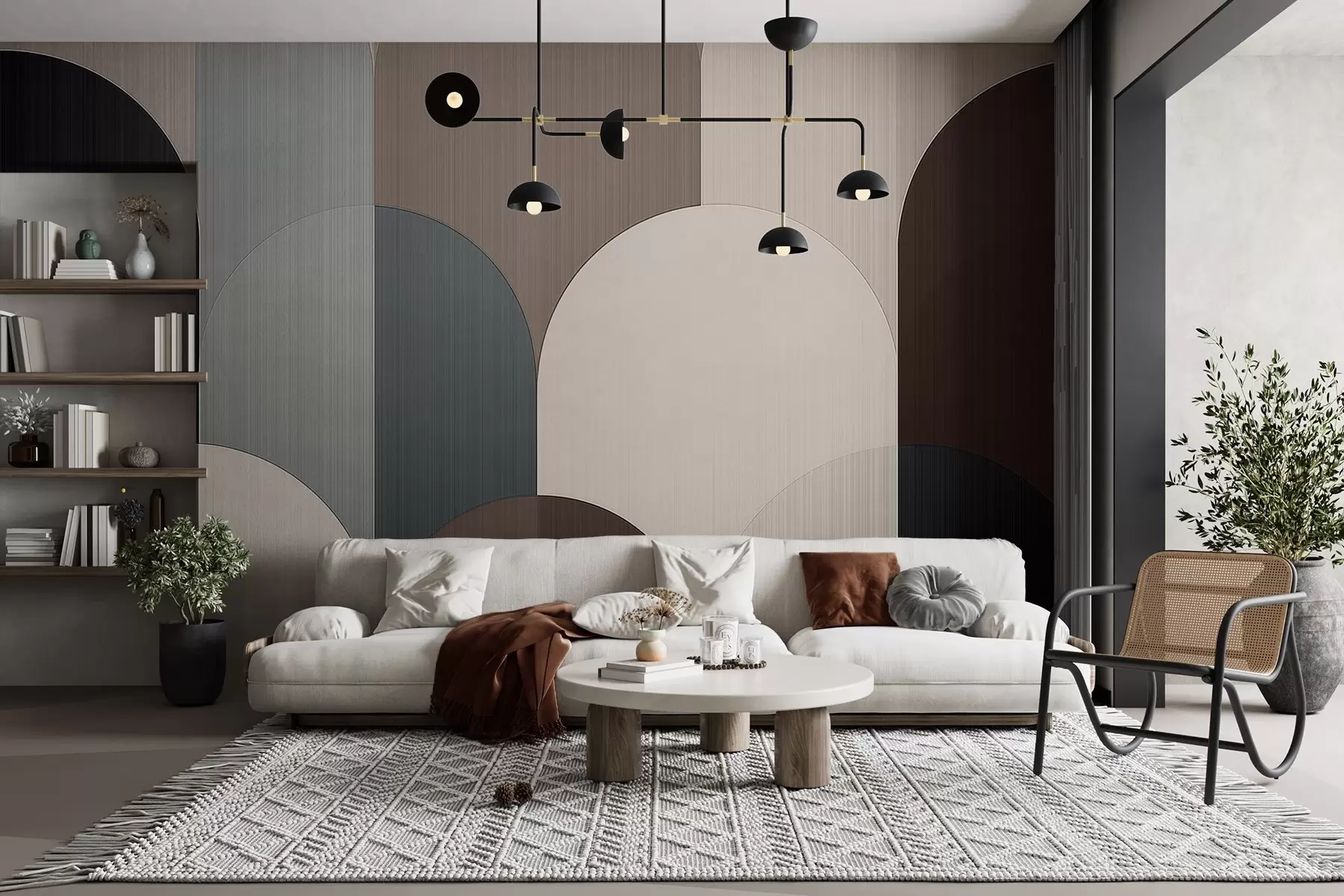 wall murals Segmented Arch Geometry w04215