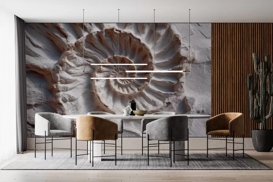 wall murals Ammonite print w04323