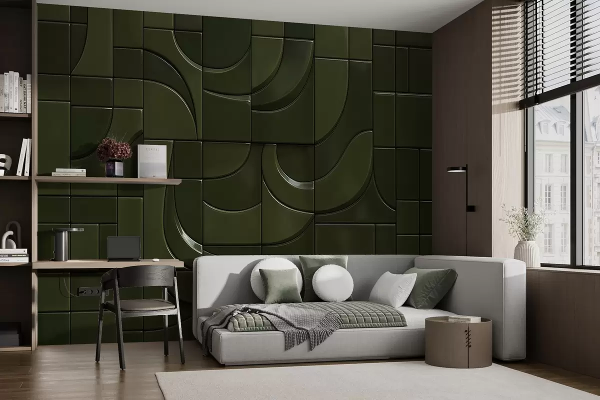 wall murals Imitation of glossy panels w04325