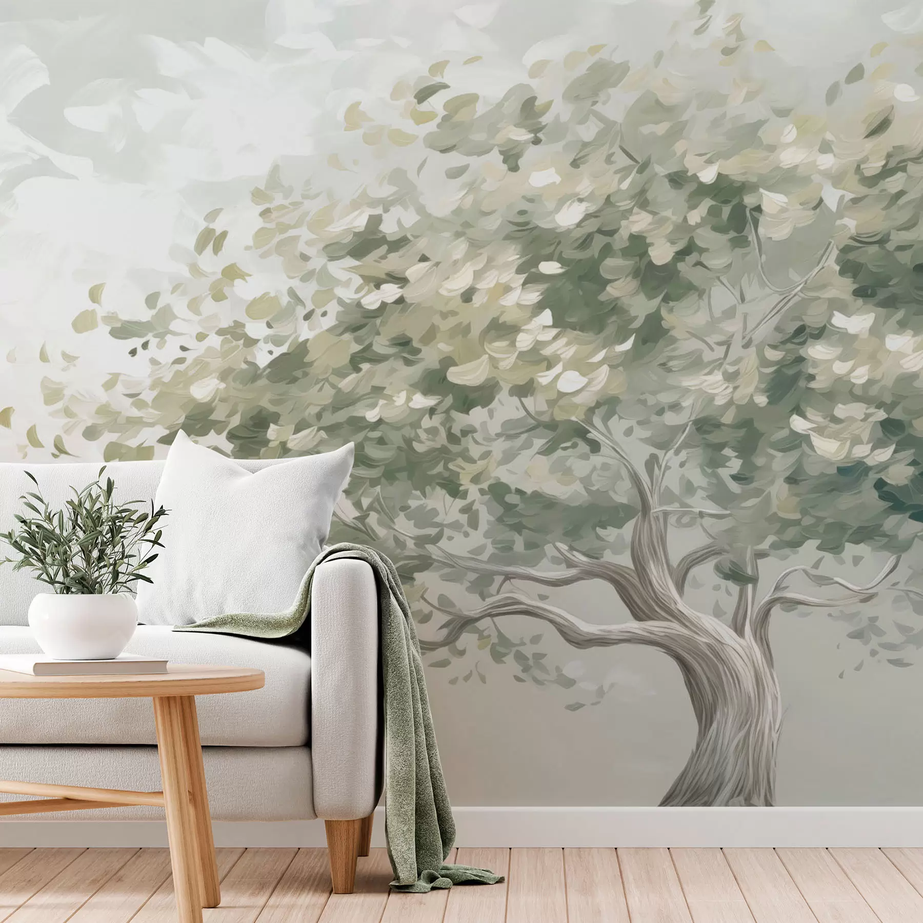 wall murals Tree imitation of painting w04356