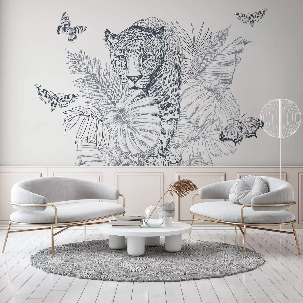 wall murals Leopard w04358