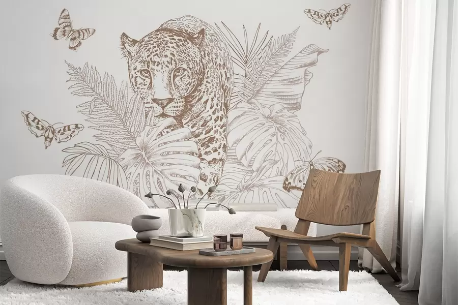 wall murals Leopard w04358v1