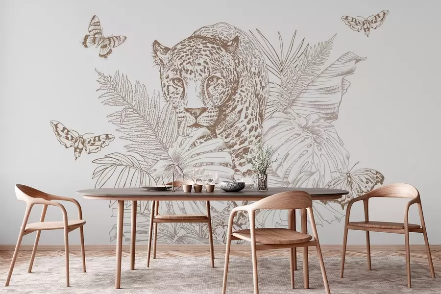 wall murals Leopard w04358v1