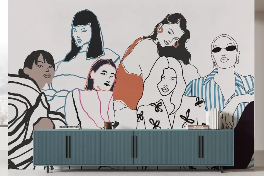 wall murals Girls w04359v1