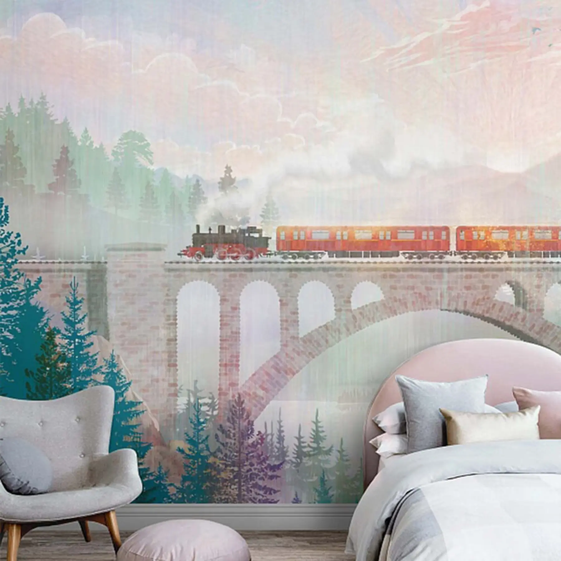 wall murals Train, art paint e paint u64350