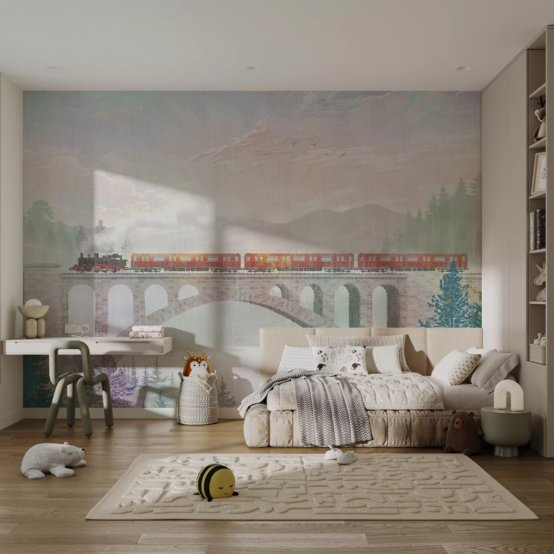 wall murals Train, art paint e paint u64350