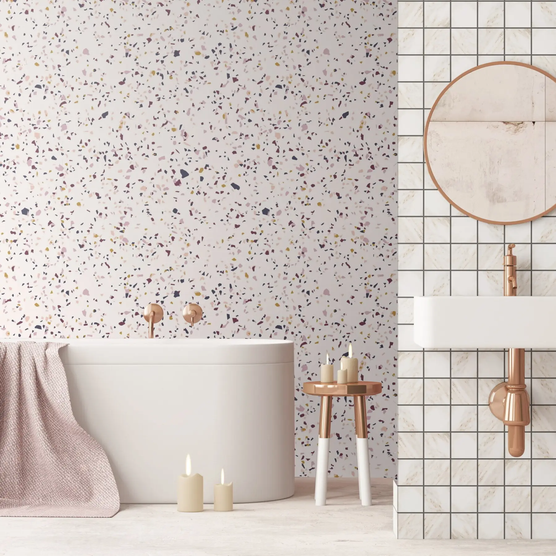 wall murals Color crumb effect, Boho style u71766