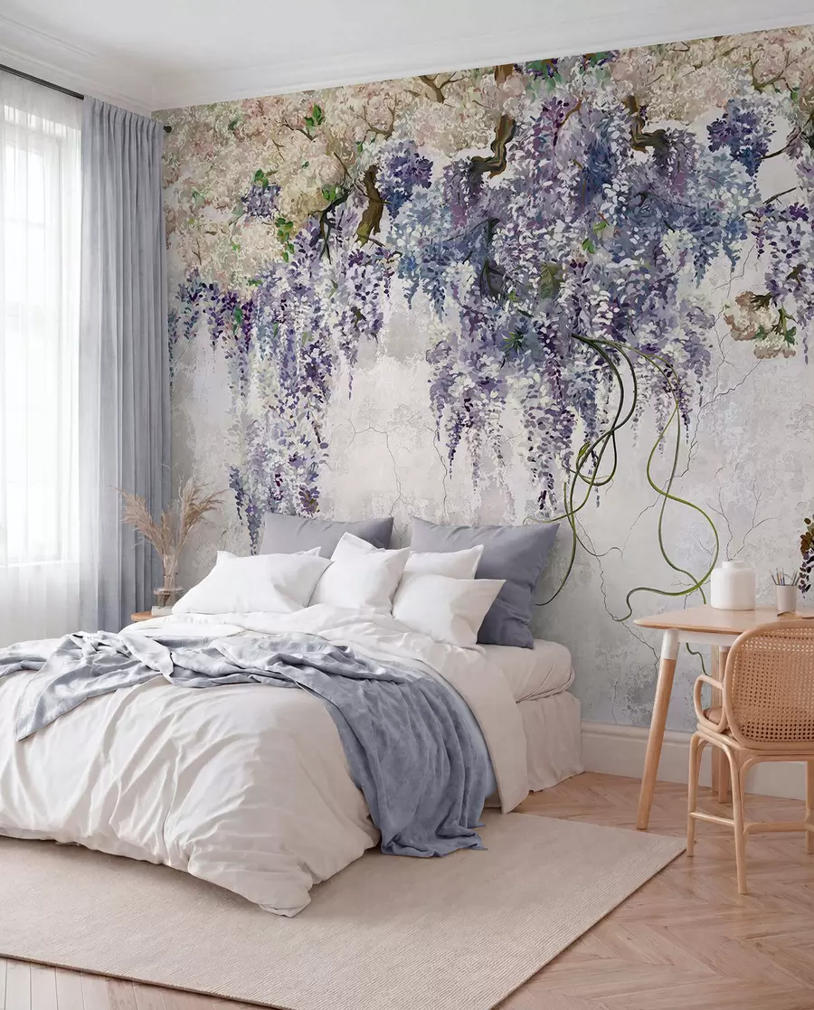 wall murals Branches of lilacs Boho u71720