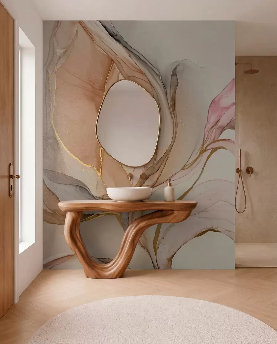 wall murals Liquid paints, marble effect u71828