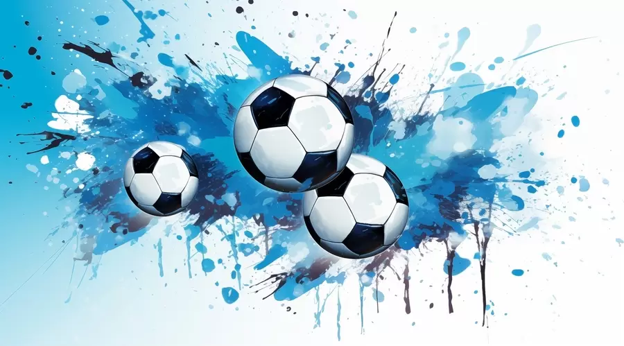 wall murals Soccer balls w04373