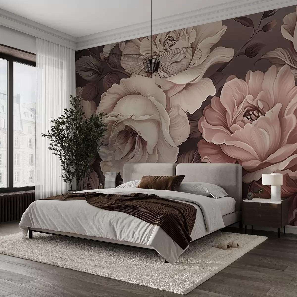 wall murals Peonies w04378