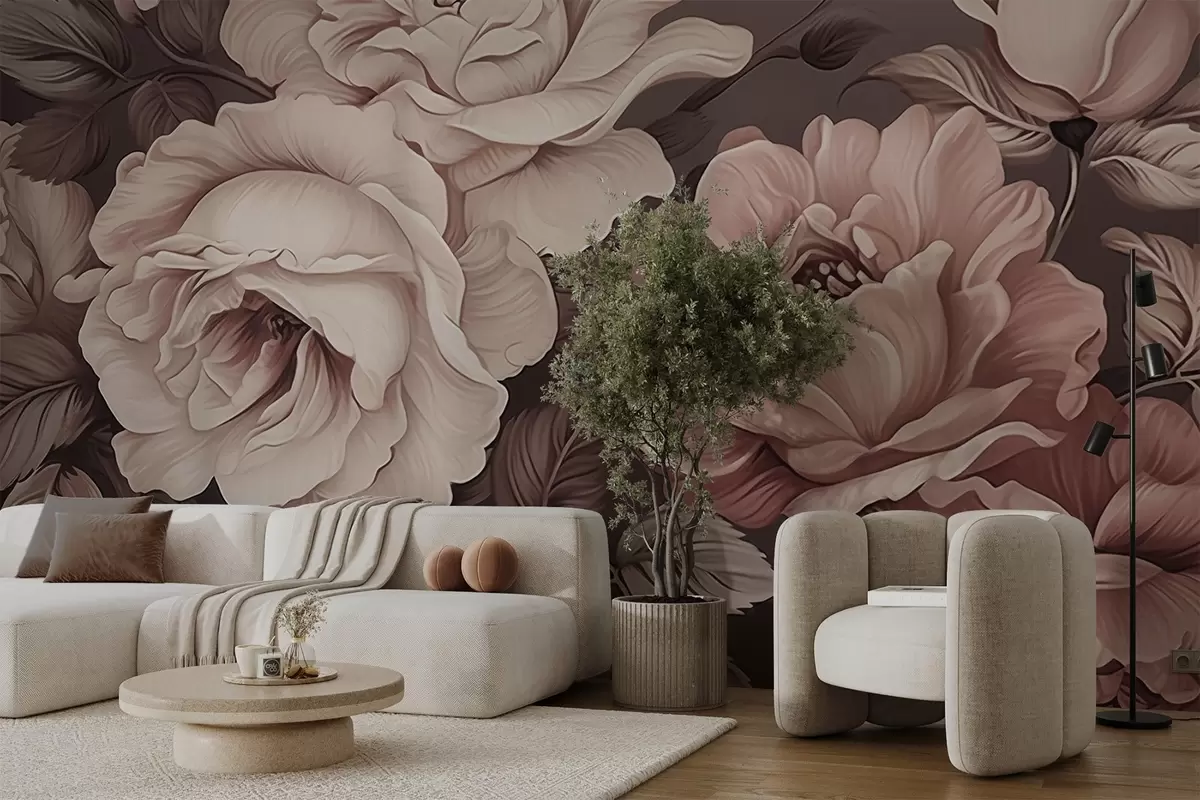 wall murals Peonies w04378