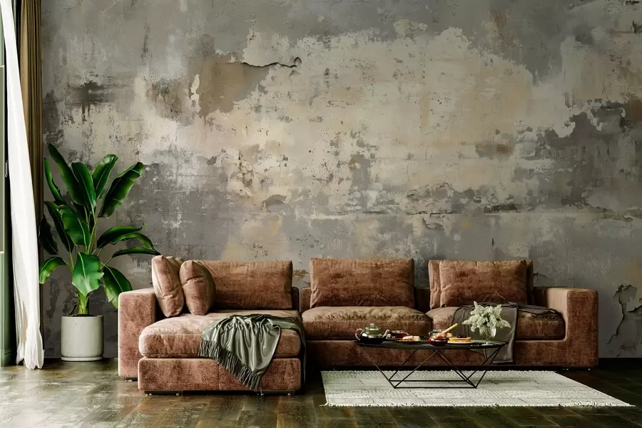 wall murals imitation of a textured old wall w04311