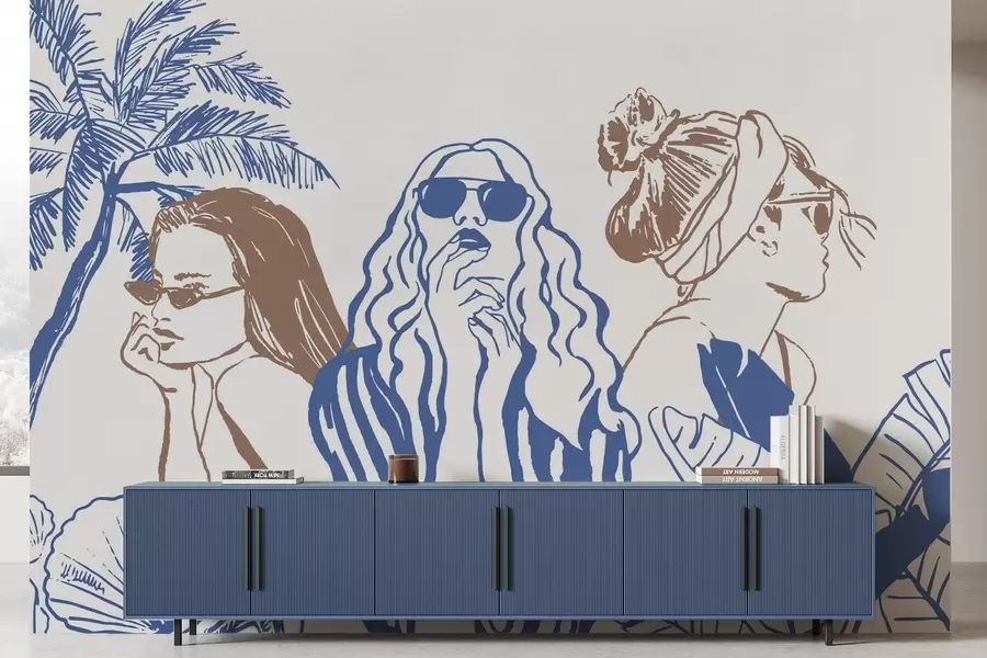 wall murals Girls w04463