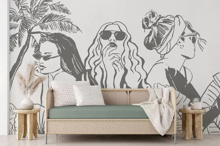 wall murals Girls w04463v1