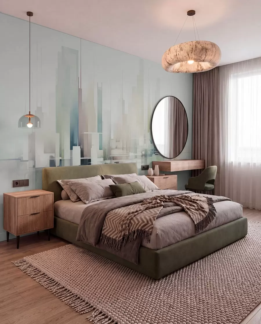 wall murals Abstract city w04488