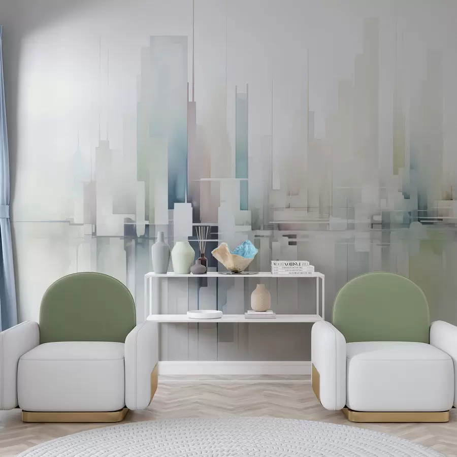 wall murals Abstract city w04488