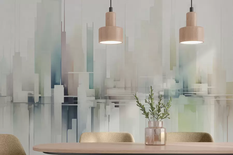 wall murals Abstract city w04488