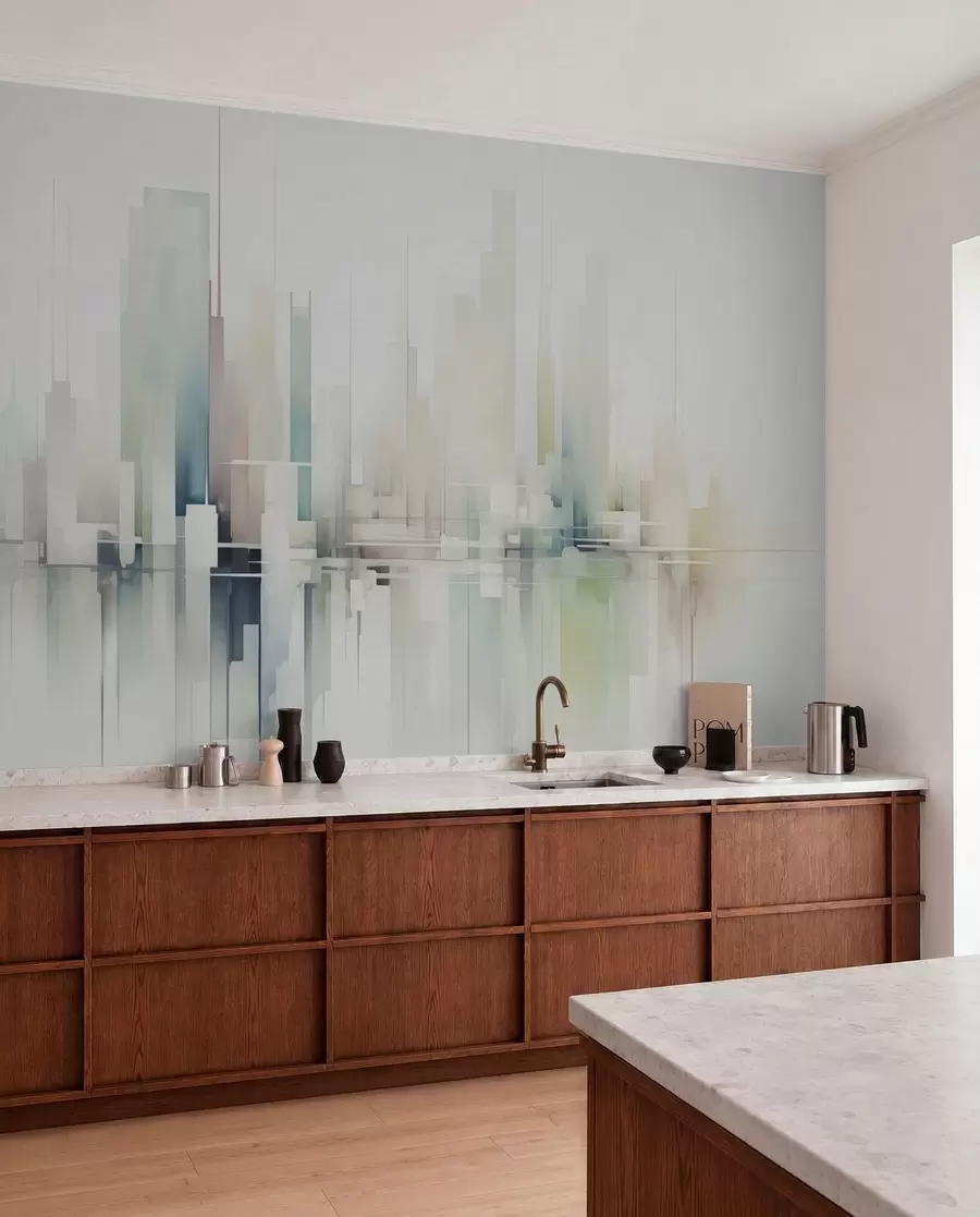 wall murals Abstract city w04488