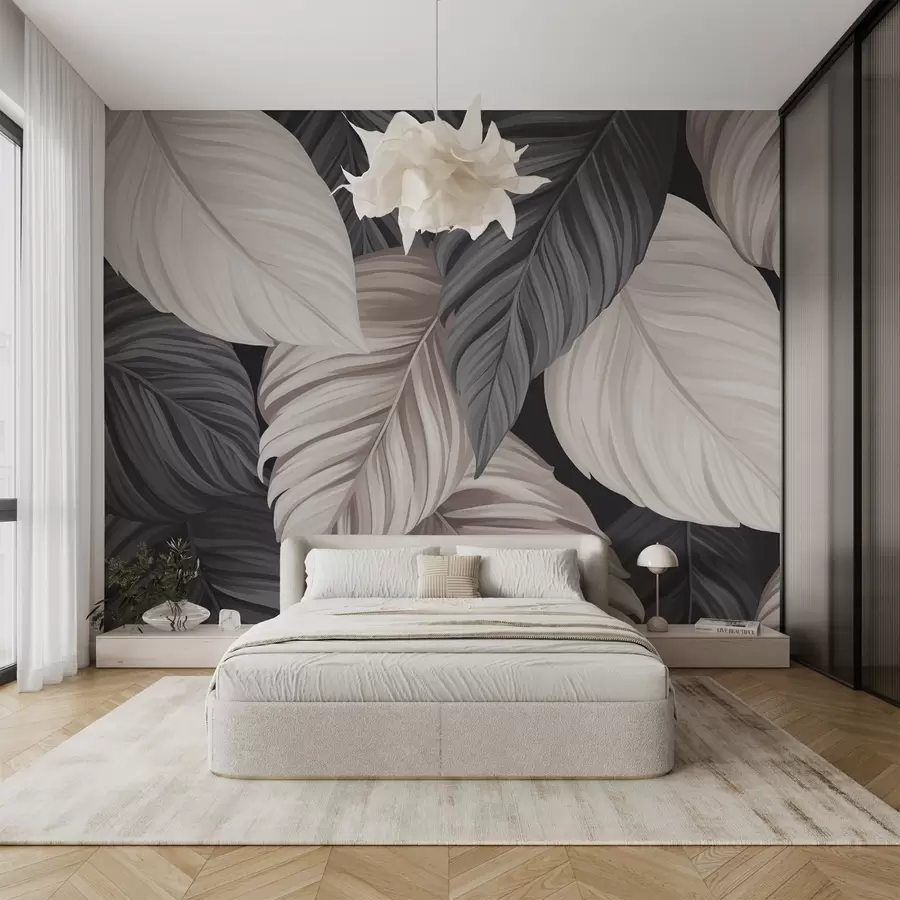 wall murals Hanging leaves w04477