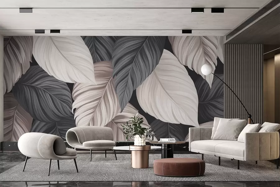 wall murals Hanging leaves w04477
