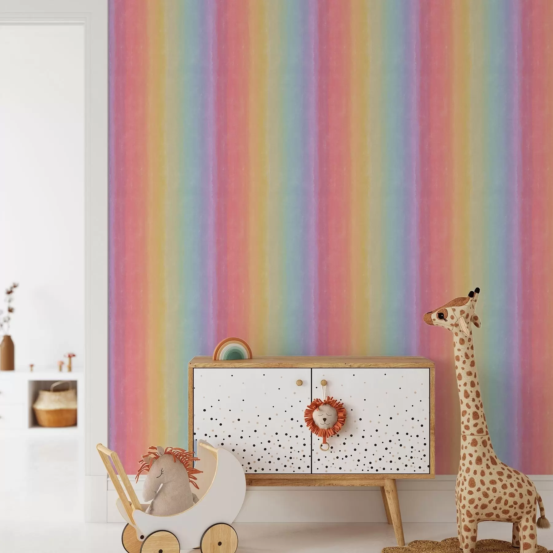 wall murals Bright rainbow gradient with smooth transitions a00512