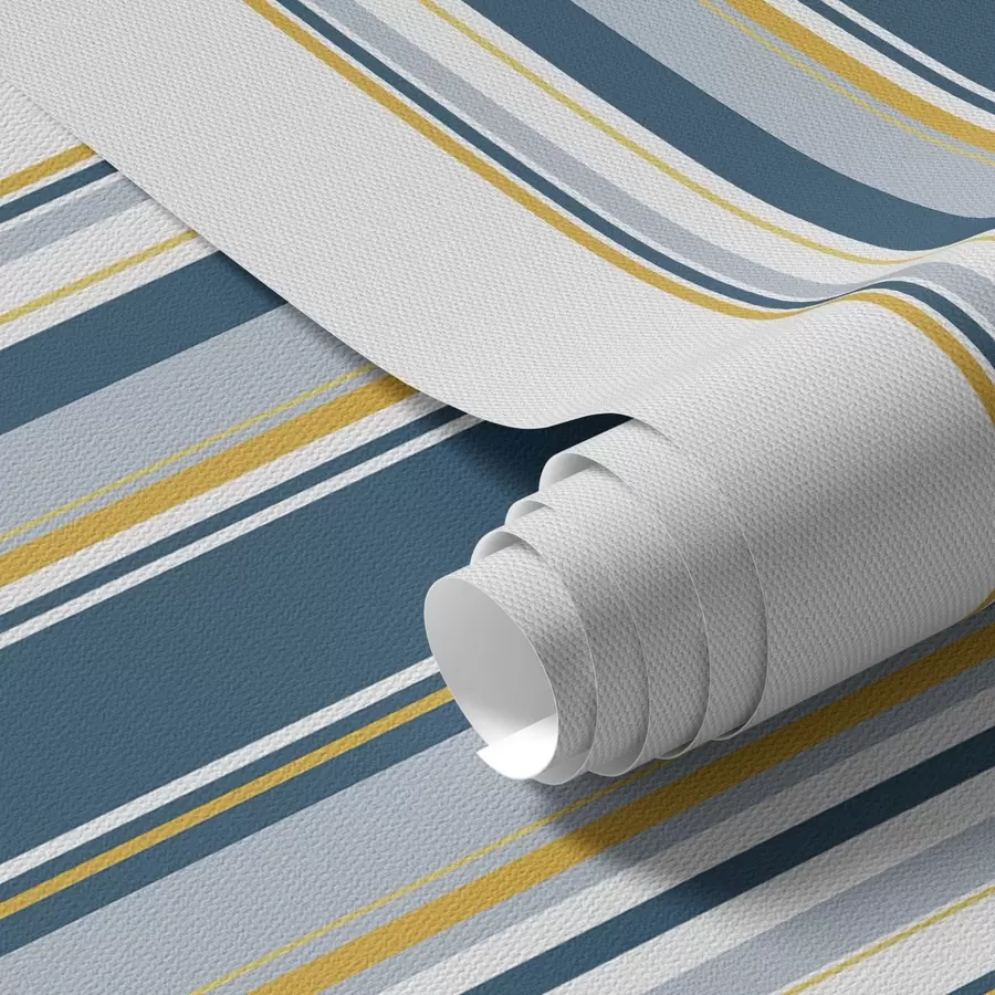 wall murals Dense pattern of blue and yellow vertical stripes a00524