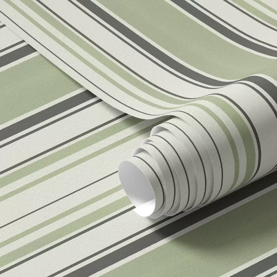 wall murals Cream background with a mix of green and black stripes a00563