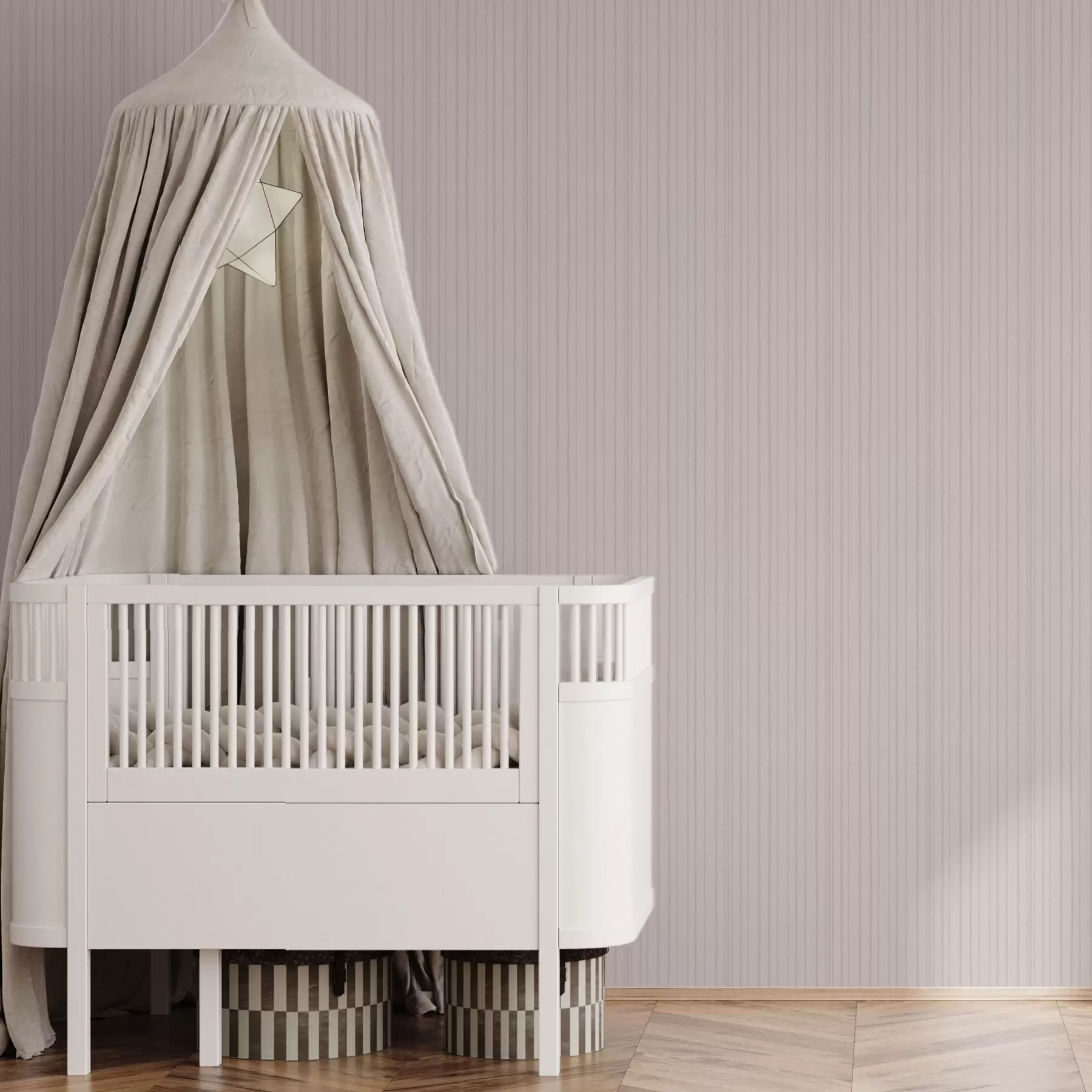 wall murals Light pink vertical stripes in a delicate style a00567