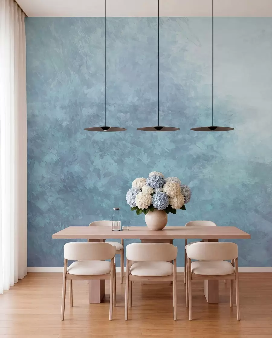 wall murals  Imitation of leaves on a concrete wall w04468v1