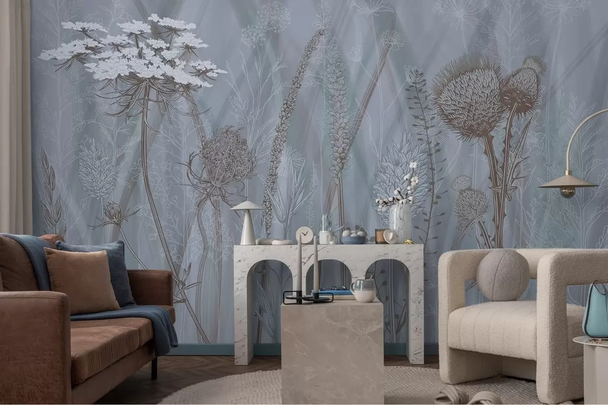wall murals Grasses and herbarium w04473v1