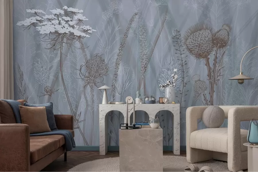wall murals Grasses and herbarium w04473v1