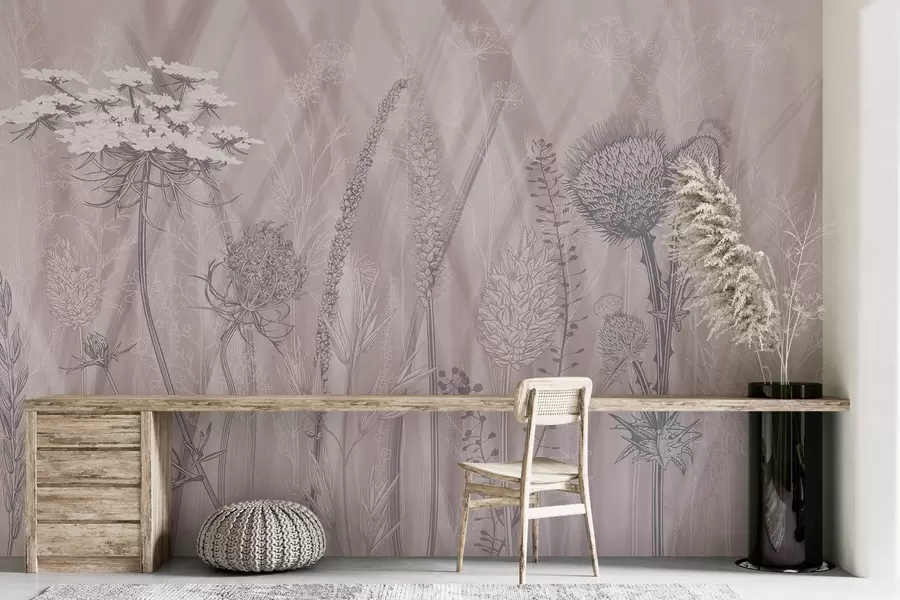 wall murals Grasses and herbarium w04473v2