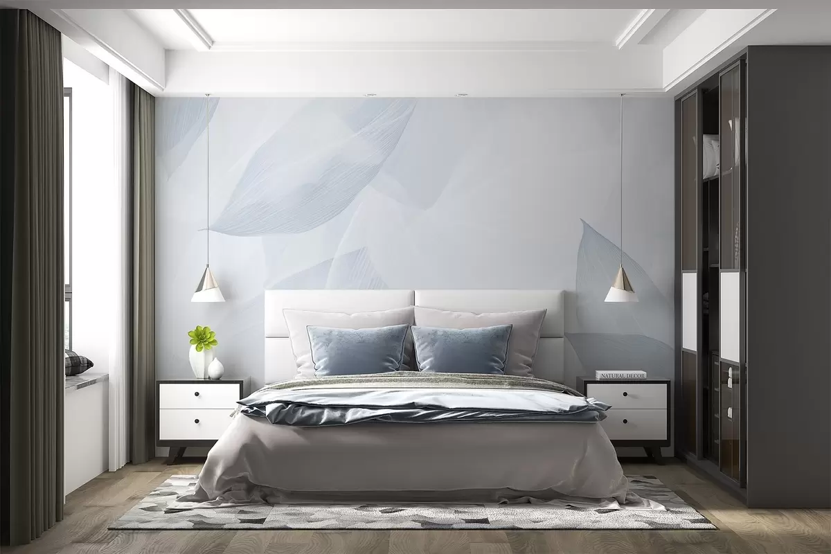 wall murals Sharp leaves w04517v2