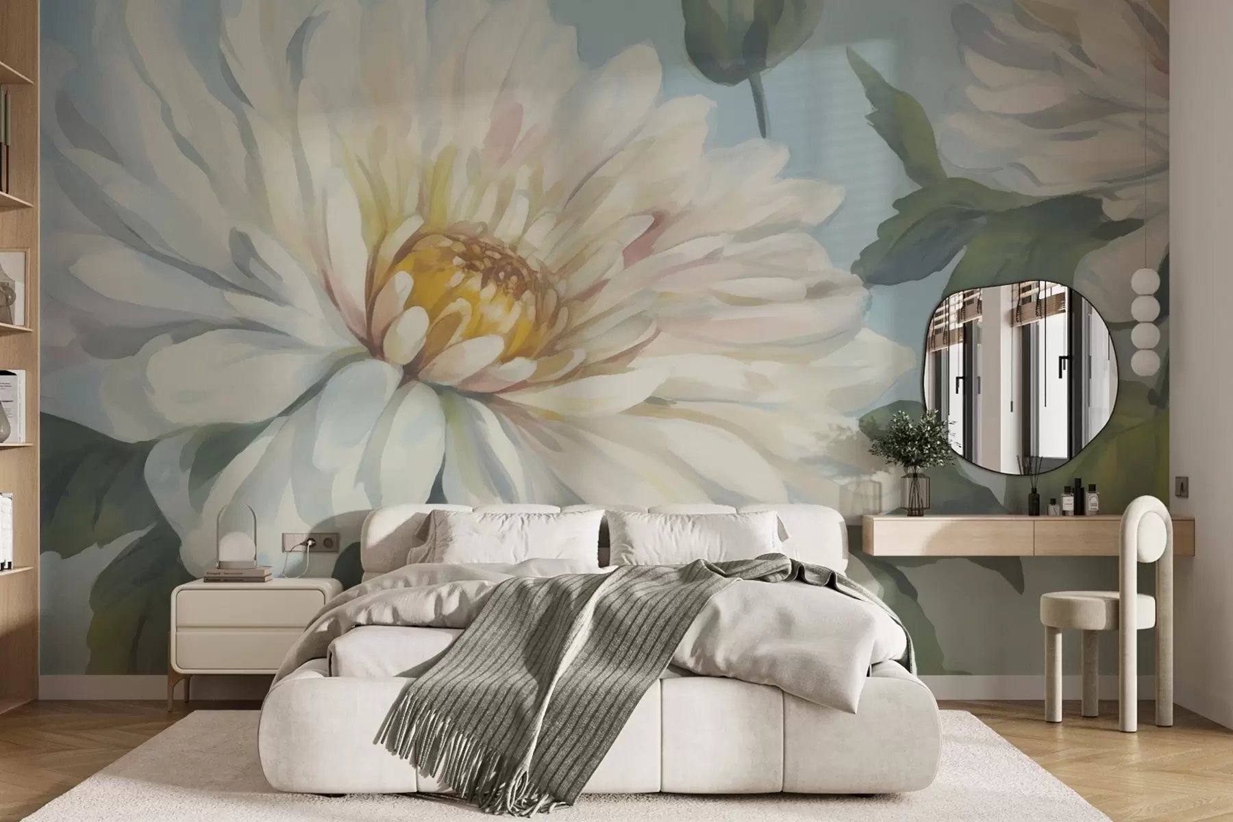 wall murals Chrysanthemum blossom imitation painting w04530